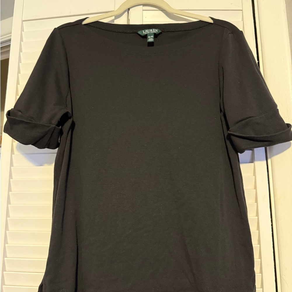 Ralph Lauren Black Crew Neck Short Sleeve Tee
